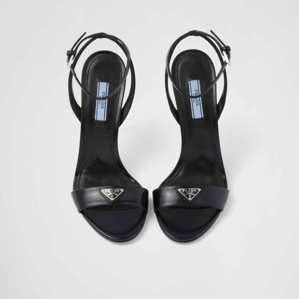 Prada Black Strappy Heels
